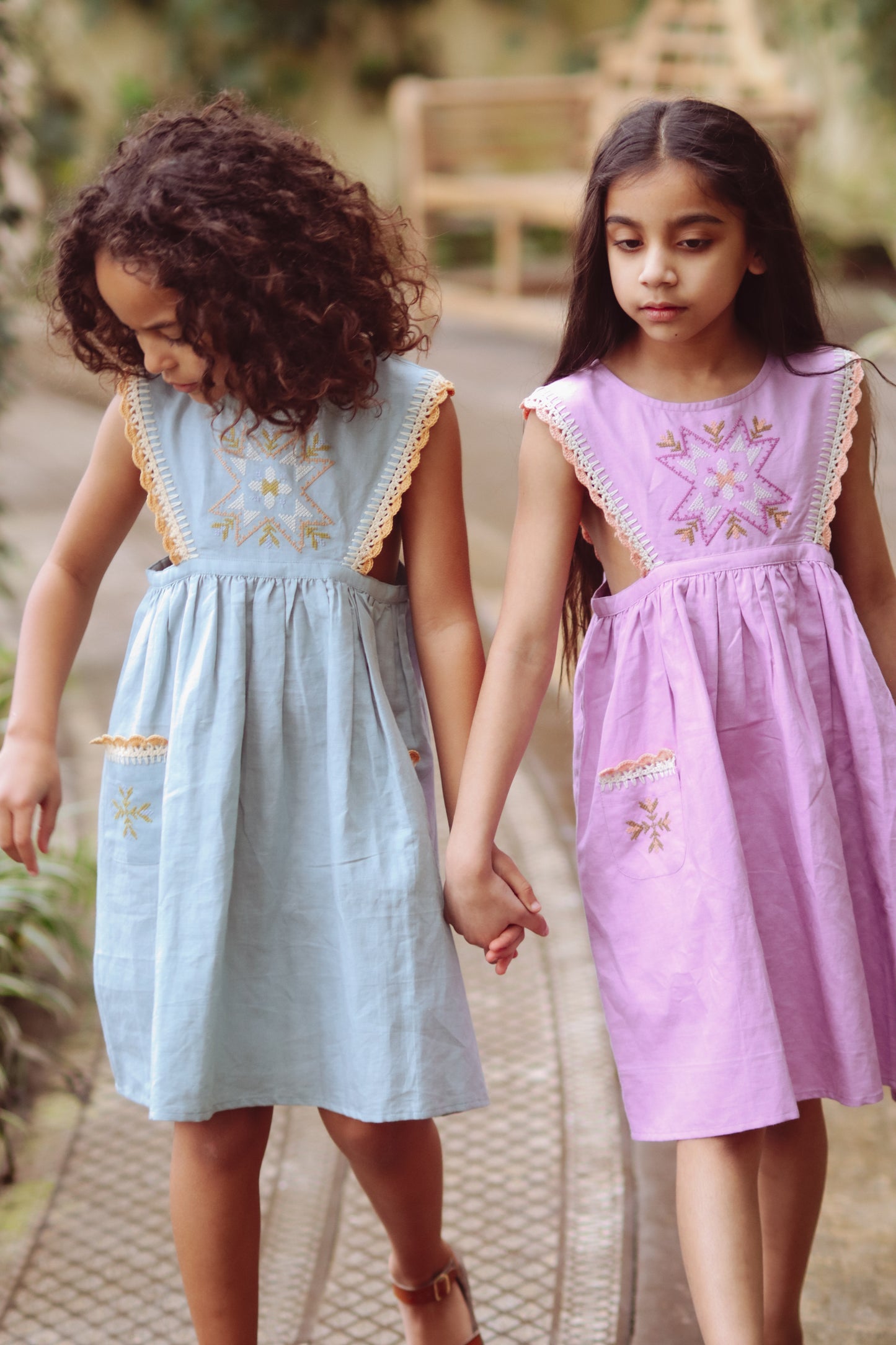Alia Pinafore Dress - Ocean
