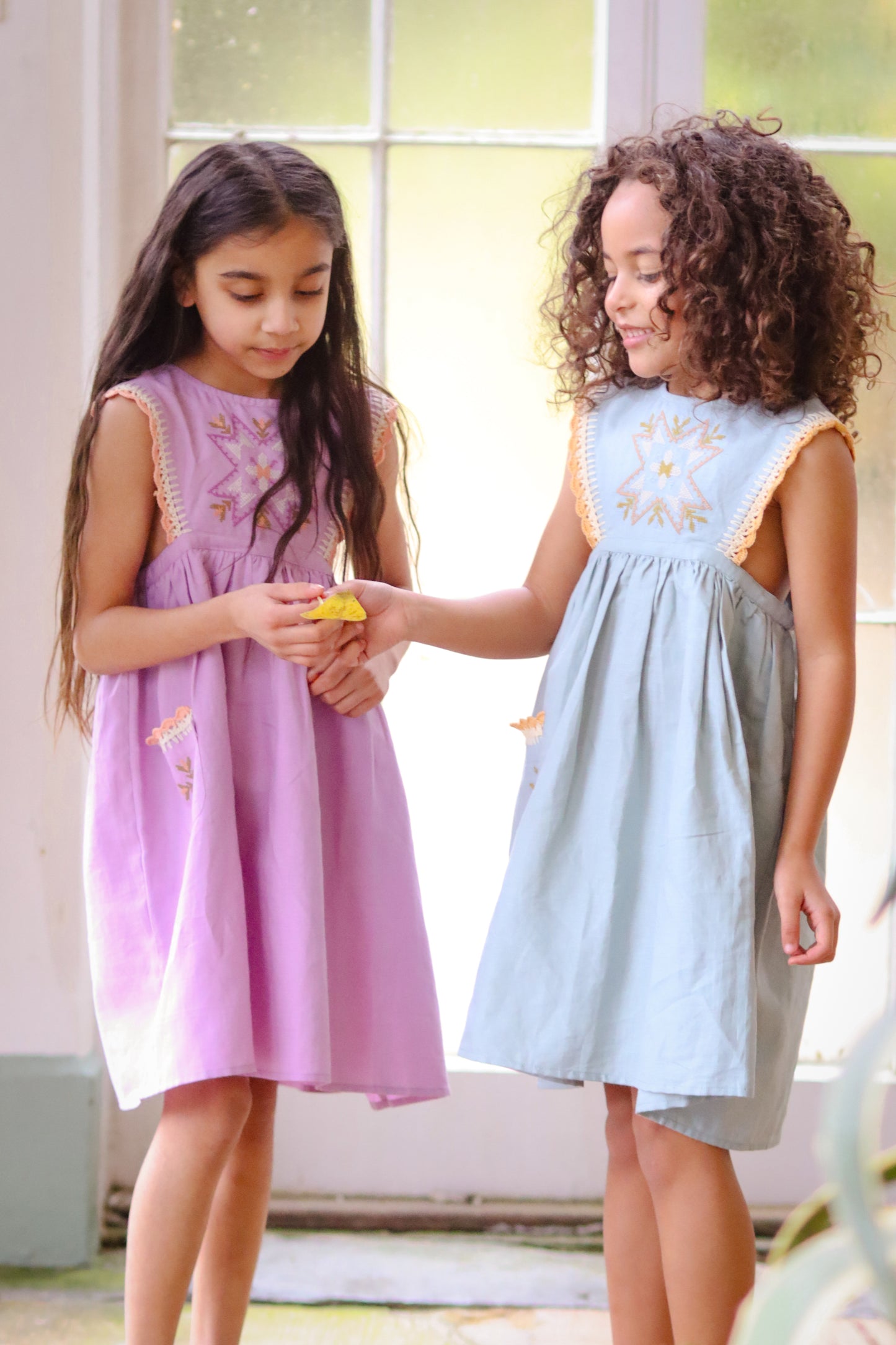 Alia Pinafore Dress - Lavender