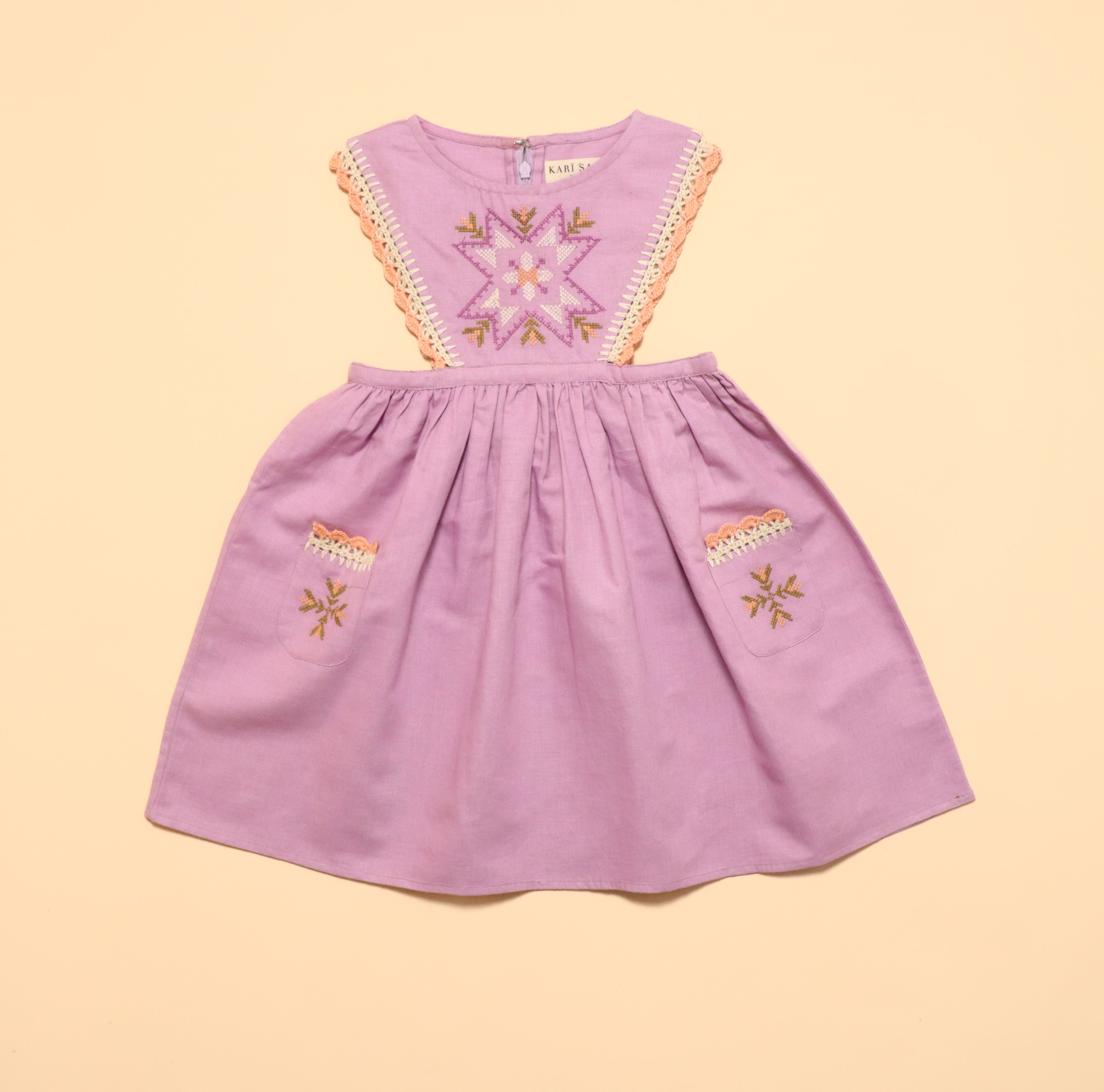 Alia Pinafore Dress - Lavender – Kari Sako