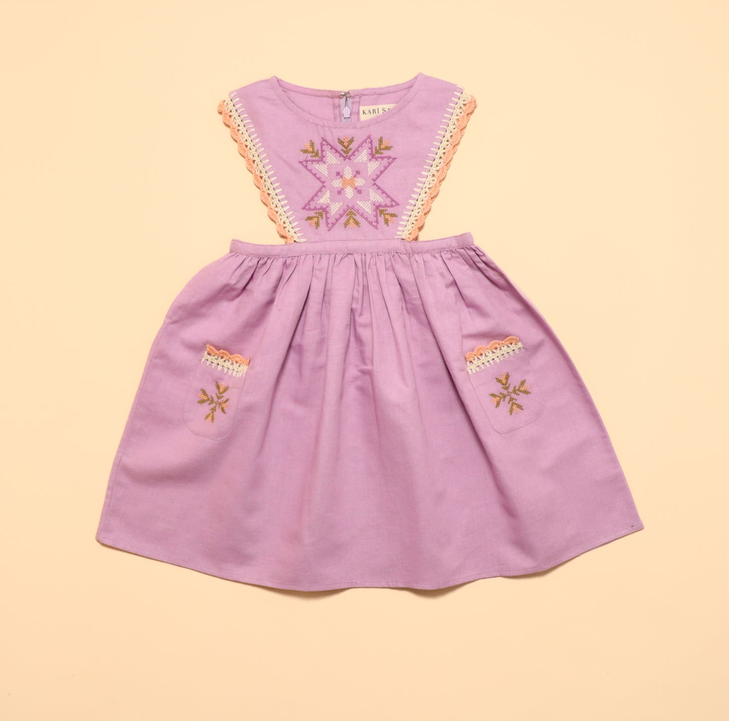 Alia Pinafore Dress - Lavender