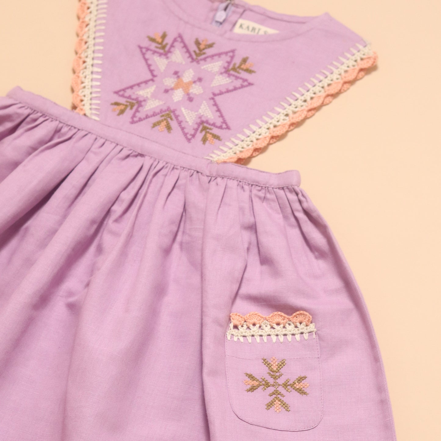 Alia Pinafore Dress - Lavender