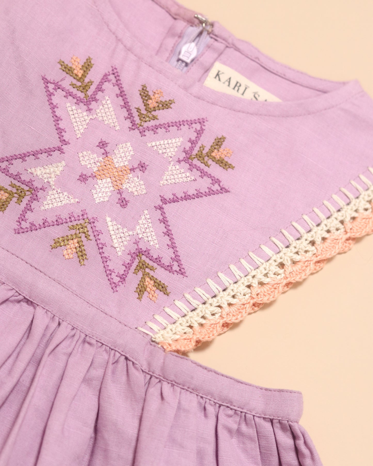 Alia Pinafore Dress - Lavender