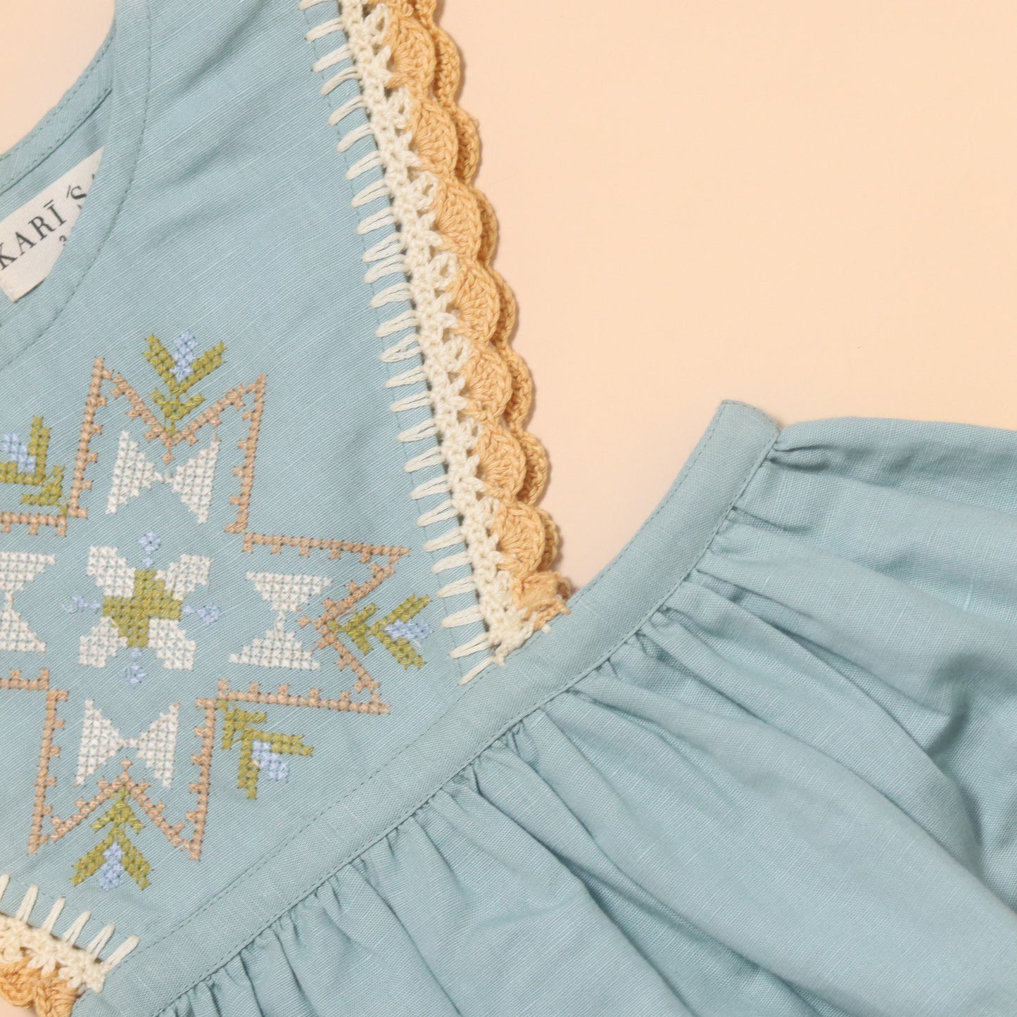 Alia Pinafore Dress - Ocean