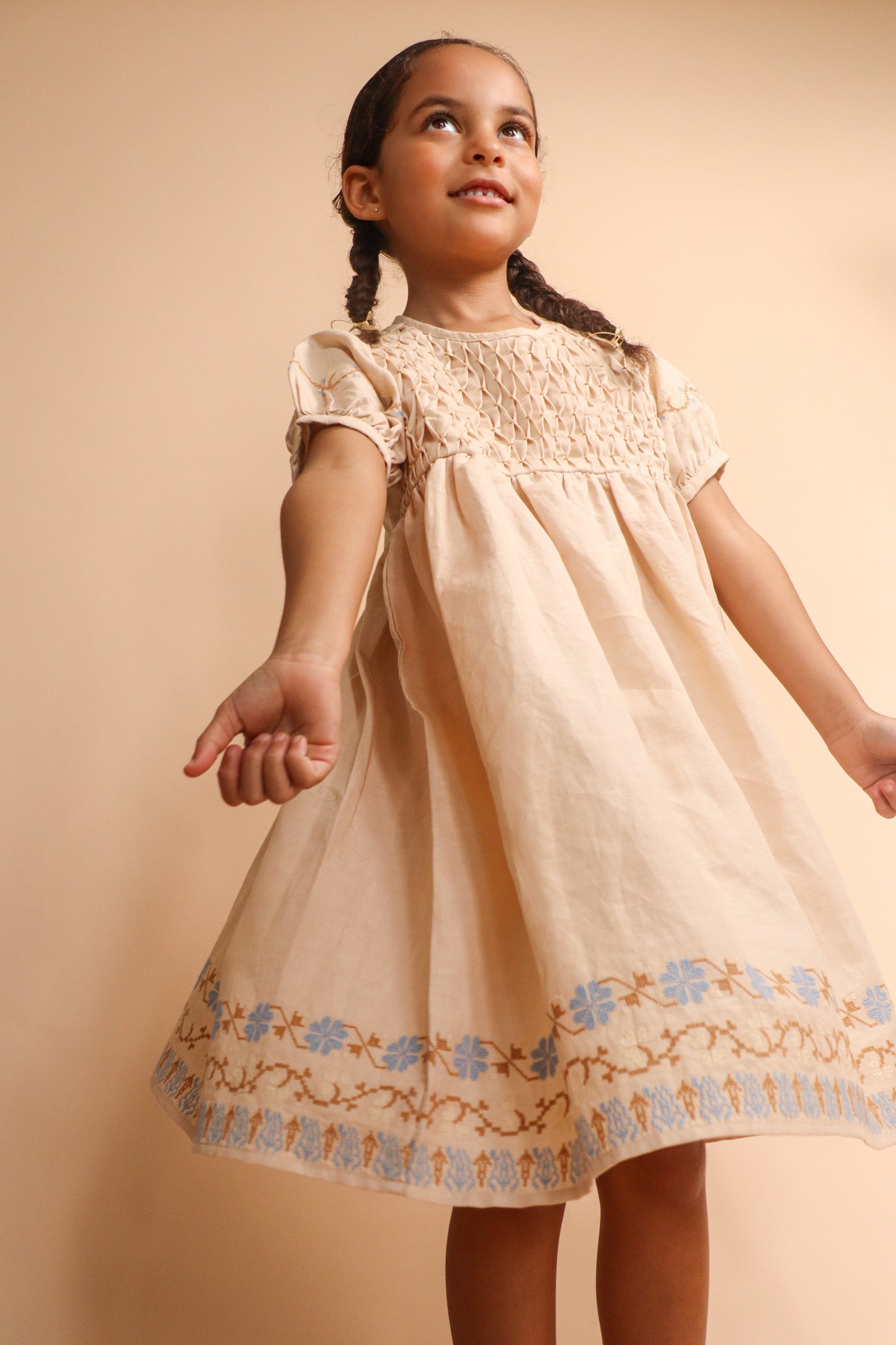 Sonali Smock Dress - Linen (Exclusive)